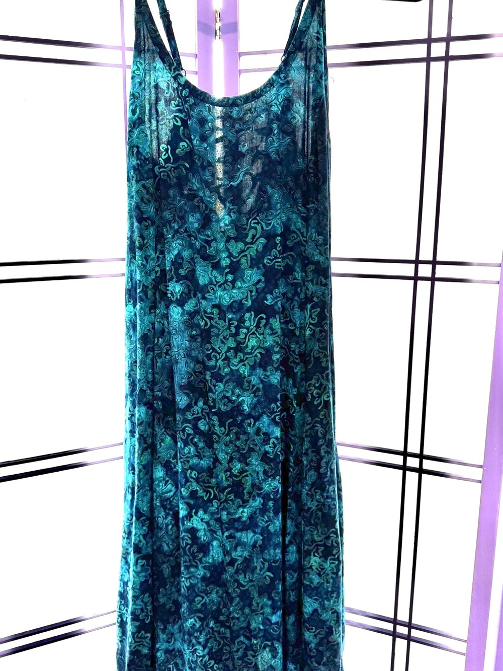 Teal & Turquoise Floral Slip Dress